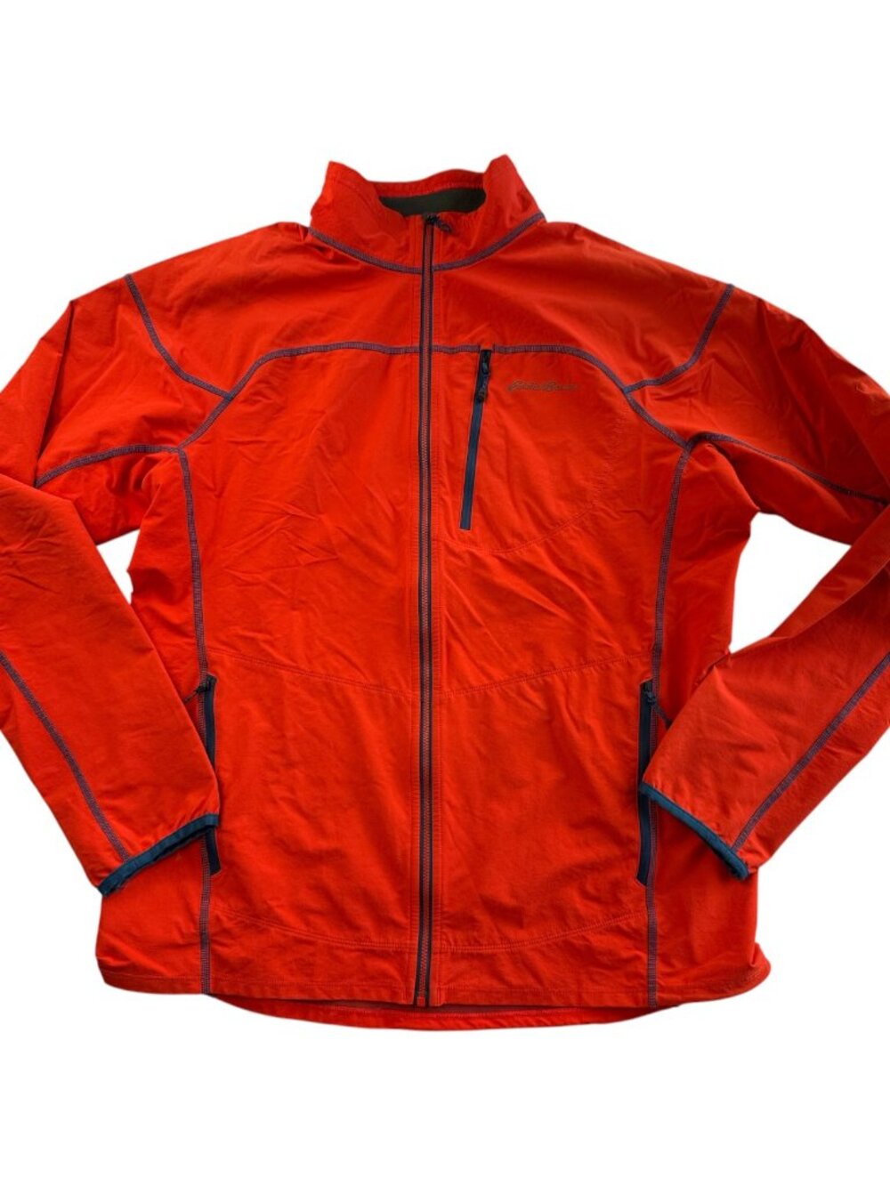 Eddie Bauer First Ascent Orange Full Zip Jacket Size Men's TL Tall Large